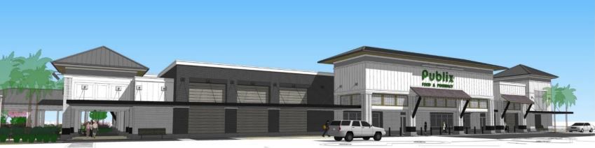 Publix on Daniel Island rendering with proposed pavilion expansion